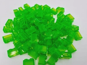 Lego ® 1x2 Basisstein Transparent Grün 100 STK Neuware 3065 Baustein Brick - Bild 1 von 2