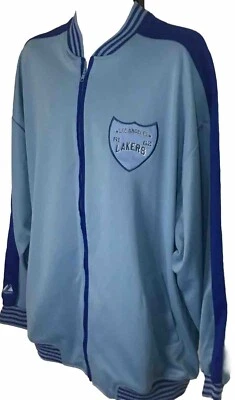 Chaqueta L.A. Lakers Majestic Hardwood Clásica Años 60 Azul Retro Calentamiento Talla XXL Foto 1 de 4
