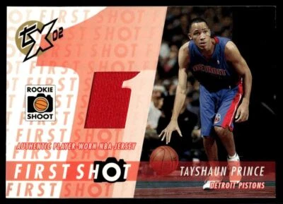 2002-03 Topps Xpectations First Shot Relics Tayshaun Prince Detroit Pistons - Image 1 of 2