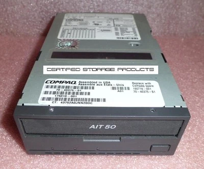Compaq HP AIT50 Data Tape Drive 3.5" AIT-2 175010-001 SDX-500C/CQ 190716-001   - Image 1 of 2