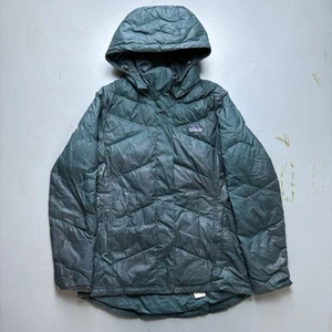 Patagonia Puffer Jacket Women’s Teal Green Full Zip Removable Hood Gr. S - Bild 1 von 8