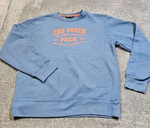 The North Face Berkeley California Sweatshirt Men Large Cian Blue Pullover Crew - Picture 1 of 10