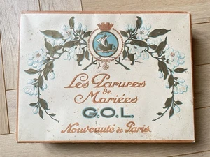 Ancienne boite de Couronne de Mariée Les parures de Mariées GOL Paris - Picture 1 of 9