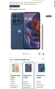 Motorola Moto G Stylus - 2025 | Unlocked | Made for US 8/256GB | 50MP Camera | - Zdjęcie 1 z 3