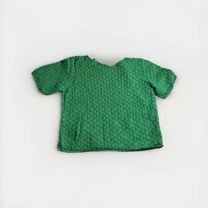 vintage unbranded Swirl" green chunky knit belly crop pullover sweater.Sz-xs - Picture 1 of 8