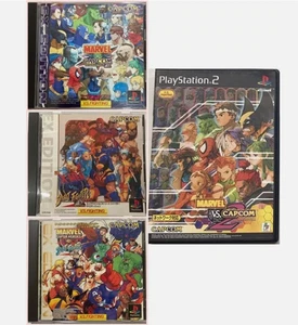 Marvel VS Capcom X-MEN VS Street Fighter EX EDITION set of 4 PS1 PlayStation 1 2 - Picture 1 of 8