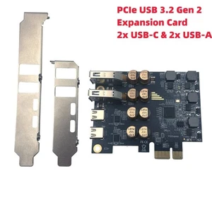 USB 3.0 PCI-e Expansion Card 4Port Type C USB-C 3.0 HUB Adapter 5Gbps For PC - Picture 1 of 7