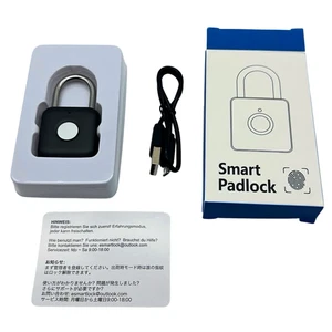 Padlock USB Smart Keyless Fingerprint Travel Case Drawer Lock Schwarz - Bild 1 von 2