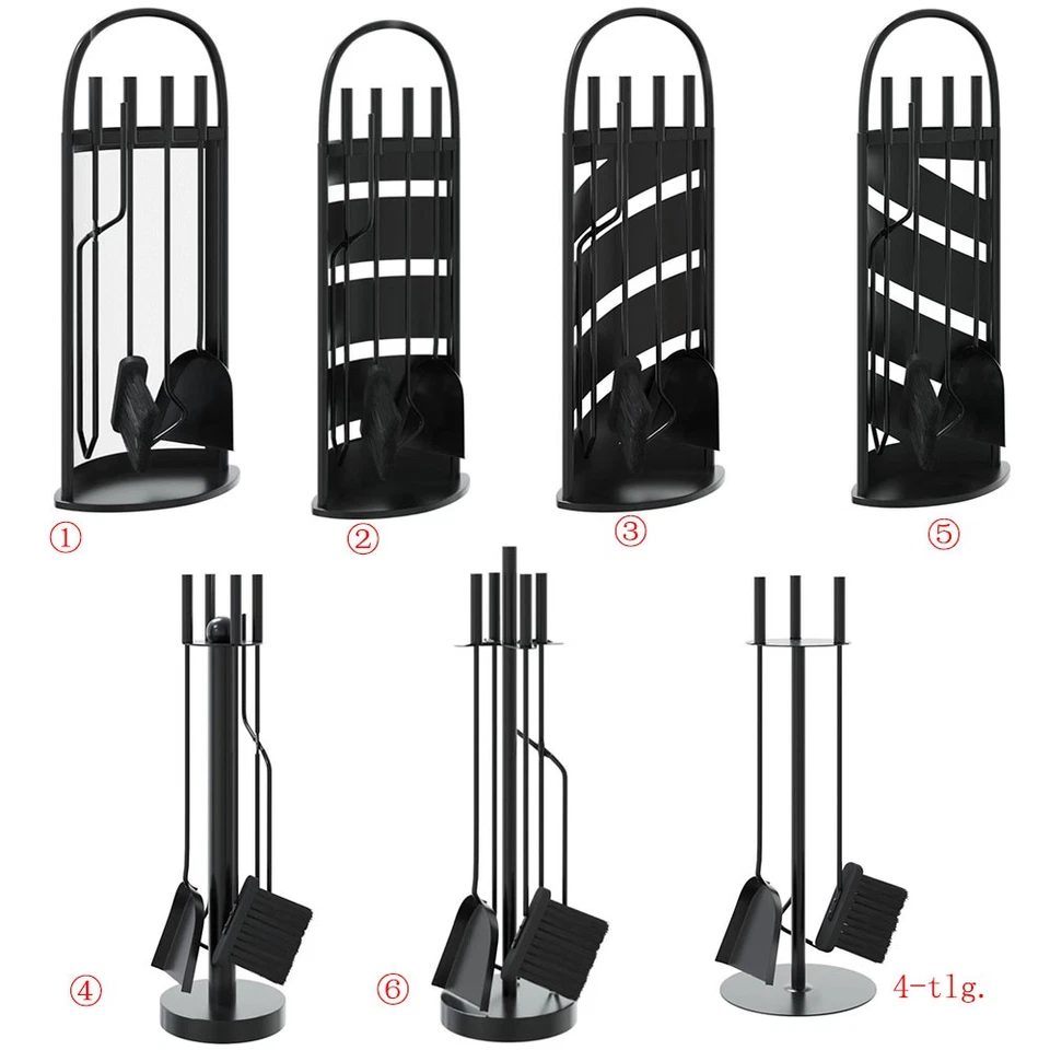 5-tlg.Kaminbesteck Ofen Kaminset Werkzeug Kamingarnitur Feuerhaken Ofenset - Bild 1 von 1