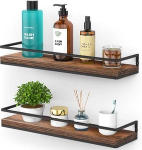 Meangood Schweberegale Wandmontage 2er Set, rustikal 2er Pack, braun  - Bild 1 von 7