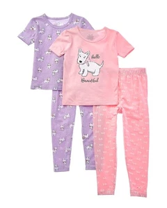 Rene Rofe 4Pc Pretty Pearl Snug Fit Pajama Set - Picture 1 of 3