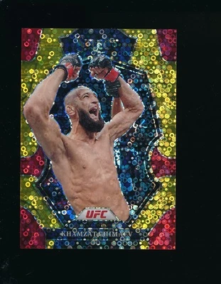 2023 Panini Select UFC  #115 Khamzat Chimaev Gold Disco #10/10 - Image 1 of 3