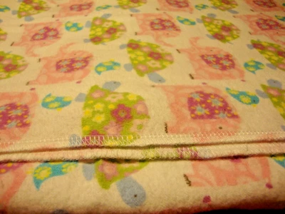 Manta Receptora Bebé Elefantes/Tortugas Suave Cómoda Algodón 34" x 38" 248 Foto 1 de 4