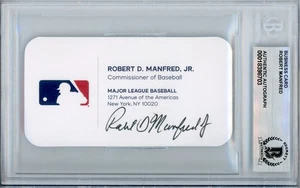 Robert Rob Manfred MLB signed Visitenkarte Beckett Authentic Autogramm BAS *03 - Bild 1 von 2