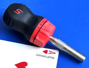 Snap-on Stubby Interchangeable Shank Soft Ratcheting Screwdriver SGDMRC11 NEW - Foto 1 di 4