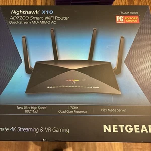Netgear Nighthawk X10 Wireless-AD7200 Tri-Band Gigabit Router - Model R9000 - Picture 1 of 4