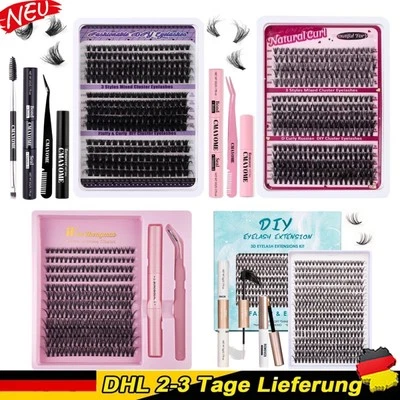 DIY Lashes Extension Set Wimpernverlängerung Kit Mit Bond Und Seal NEU - Bild 1 von 4