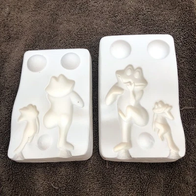 Molde deslizante de cerâmica vintage Kimple 2 SAPOS cabides de prateleira pequeno #977 - Imagem 1 de 4