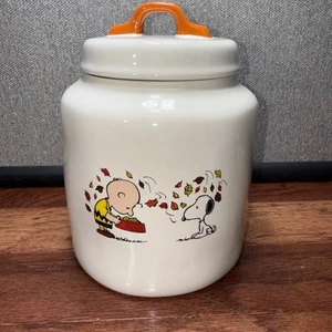 Erdnüsse/Snoopy - Rae Dunn - "Be Giving" Herbst Küche Keramik Kanister - Bild 1 von 4