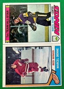 1974-75/1977-78 TOPPS #72/#240 MARCEL DIONNE (2) HOF EX Detroit/Los Angeles - Foto 1 di 10