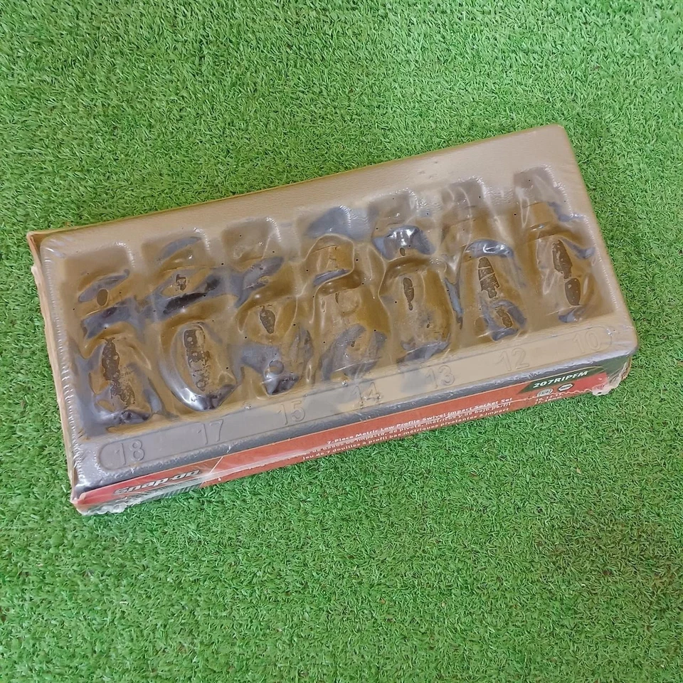Snap-on 3/8" Drive 10 to 18 Mm Low Profile Impact Swivel Socket Set 207RIPFM