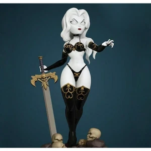 1/24 75mm 3D Druck Modellbausatz schönes Mädchen Frau Krieger Vampir unbemalt - Bild 1 von 3