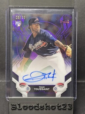 2019 Topps High Tek - High Tek Autographs Purple #HTA-TT Touki Toussaint /99 - Image 1 of 4
