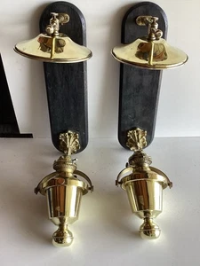 A Pair Of Marine Gimbal Oil Lamps. - Picture 1 of 7