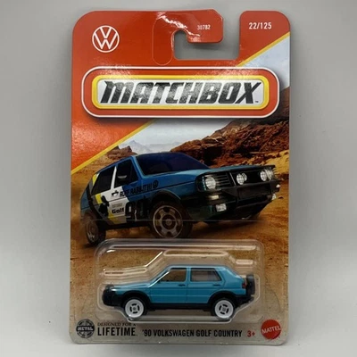 New Matchbox '90 VOLKSWAGEN GOLF COUNTRY 22/125 CUSTOM WHEELS DRILLED READ  - Image 1 of 4