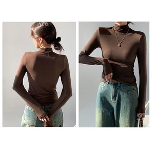 Casual Clubbing Brushed Long Sleeve Casual Long Sleeve Comfortable Undershirt - Picture 1 of 16