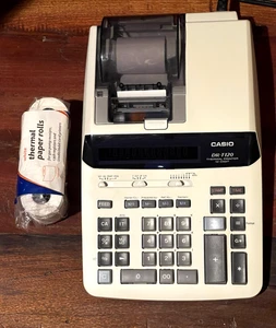 Casio DR-T120 Thermal Printer 12 Digit Calculator + 3 New Paper Rolls Free Ship - Picture 1 of 11