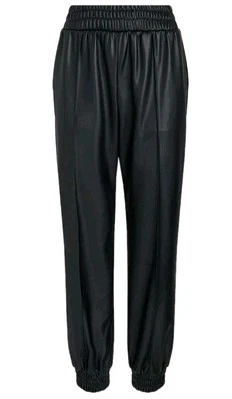 Pantalones Jogger Express Talla M Cintura Alta Imitación Cuero Pull On Costuras Negro Jet Nuevos sin Etiquetas Foto 1 de 4