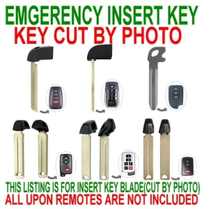 KEY CUT BY PHOTO FOR TOYOTA INSERT EMGERENCY KEYLESS ENTRY SMART REMOTE ALARM - Picture 1 of 7