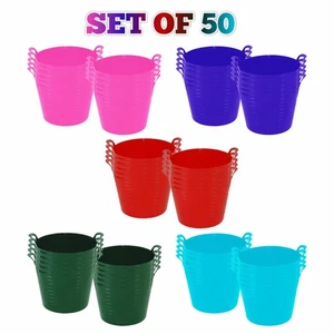[Set of 50] 20L Plastic Flexible Tub Garden Animal Feeding Storage Bucket - UK - Picture 1 of 24