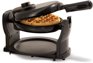 (13591) Klassisches drehbares Antihaft Belgisches Waffeleisen mit herausnehmbarer Abtropfschale - Bild 1 von 12