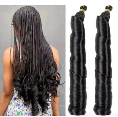 1-5 Packs Soft, lightweight & tangle-free French Curl Braiding Hair 24” - Image 1 of 2