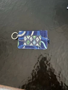 Vera Bradley Mediterranean Blue Coin Purse Zip *retired Fall 08 - Picture 1 of 4