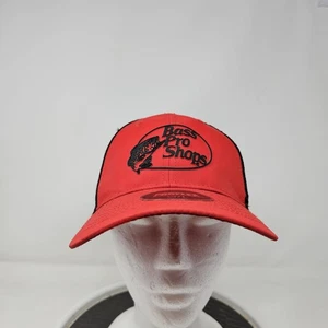 Bass Pro Shops Hat Cap Snap Back Mesh Red Black Trucker Proflex M/L Fishing Mens - Picture 1 of 8