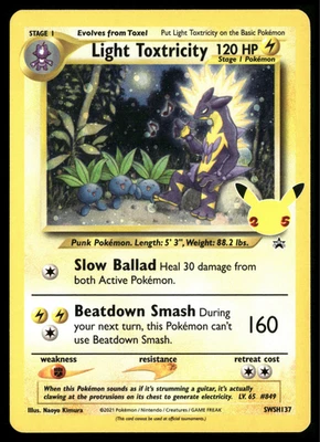✅Light Toxtricity SWSH137 SWSH: Sword & Shield Promo Cards Holo ✅Near Mint✅RBAS✅ - Image 1 of 4