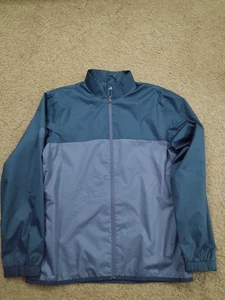 Adidas Golf Climastorm Full Zip Windbreaker Jacket Men's Size Medium Blue - Picture 1 of 11