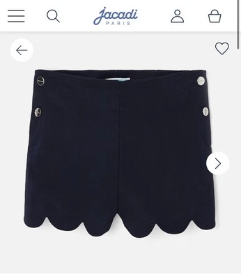 Pantalones Cortos Jacadi Paris Niña Algodón Piqué Azul Marino Perfecto Estado Ver Fotos Talla 8 Foto 1 de 3