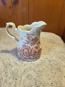Vintage ROMANTIC ENGLAND by J&G Meakin. Red Creamer Ironstone MINT Backstamp - Picture 1 of 4