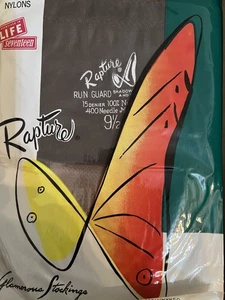 Un par de medias vintage de nailon Rapture en paquete y caja original talla 9 1/2 - Imagen 1 de 4