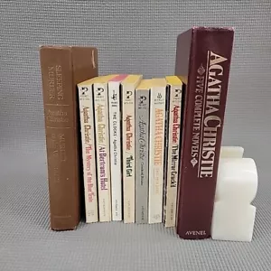 Agatha Christie Lot of 13 mystery novels 7 paperback 2 HC 1 has 5 books - Picture 1 of 10
