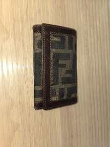 Llavero/estuche Fendi de seis ganchos Zucca de los años 1990-2000 usado - Imagen 1 de 19