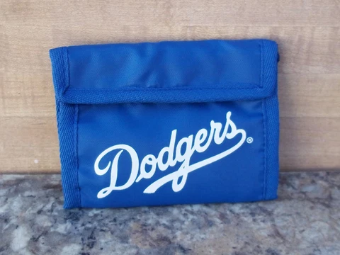Los Angeles Dodgers Nylon Trifold Wallet Blue Pockets MLB Vintage NOS Baseball Cover