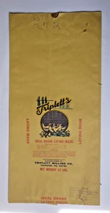 X LARGE Vintage Paper Sack Bag - LAYING MASH, TRIPLETT MILLING, CULPEPER VA 81 - Picture 1 of 1
