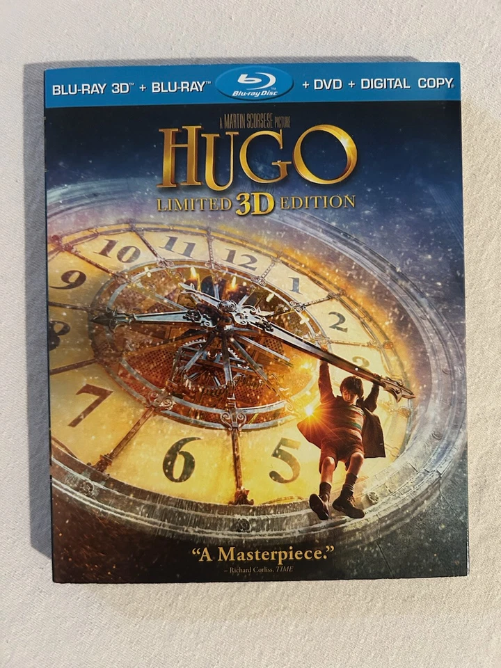 Hugo (3D Blu-Ray, 2D Blu-Ray, DVD 3 Disc Set w/ OOP Slipcover) *Martin Scorsese* - Image 1 of 1