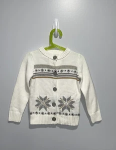 Gymboree Girl’s Size XS or 4 cardigan sweater fair isle print cotton blend NEW - Picture 1 of 7