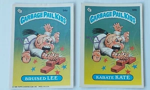 Bruised Lee & Karate Kate 1986 Topps Garbage Pail Kids #94A & #94B 3rd Series - Bild 1 von 12